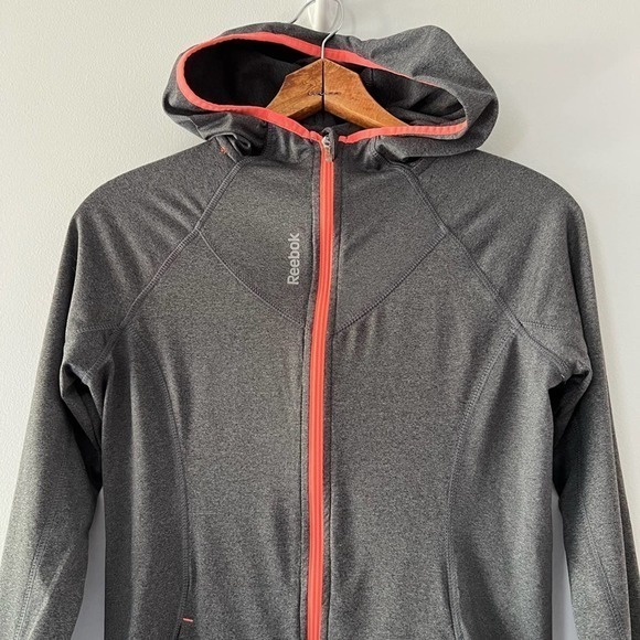 Gray Reebok Zip Up Sweatshirt XS - Picture 3 of 10